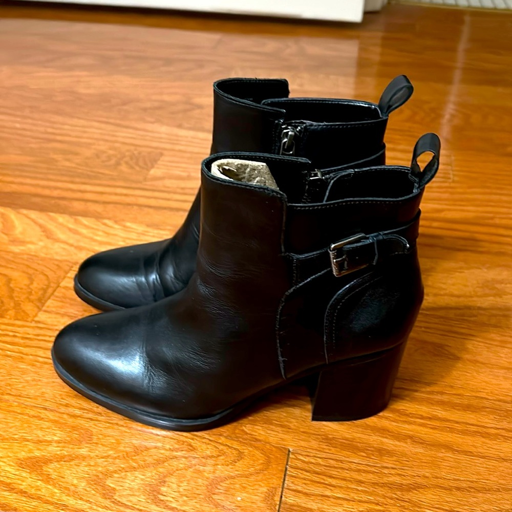 Ralph Lauren Genna calf boot- Black Genuine leather